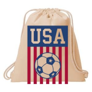 USA Soccer Women Men Kids American Soccer Fan Drawstring Bag