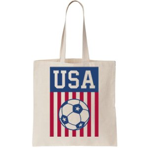 USA Soccer Women Men Kids American Soccer Fan Tote Bag