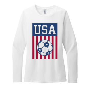 USA Soccer Women Men Kids American Soccer Fan Womens CVC Long Sleeve Shirt