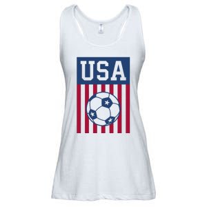 USA Soccer Women Men Kids American Soccer Fan Ladies Essential Flowy Tank