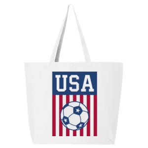 USA Soccer Women Men Kids American Soccer Fan 25L Jumbo Tote