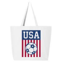 USA Soccer Women Men Kids American Soccer Fan 25L Jumbo Tote