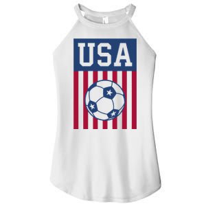 USA Soccer Women Men Kids American Soccer Fan Women's Perfect Tri Rocker Tank