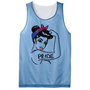 Unbreakable Strong Woman Bisexual Pride Bi Flag LGBTQ Gift Mesh Reversible Basketball Jersey Tank