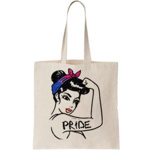 Unbreakable Strong Woman Bisexual Pride Bi Flag LGBTQ Gift Tote Bag