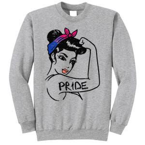 Unbreakable Strong Woman Bisexual Pride Bi Flag LGBTQ Gift Sweatshirt