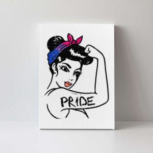 Unbreakable Strong Woman Bisexual Pride Bi Flag LGBTQ Gift Canvas