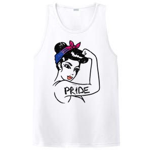 Unbreakable Strong Woman Bisexual Pride Bi Flag LGBTQ Gift PosiCharge Competitor Tank