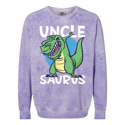 Uncle Saurus With Dinosaurs Gift Colorblast Crewneck Sweatshirt