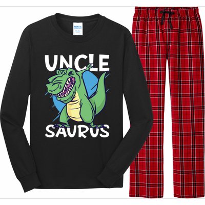 Uncle Saurus With Dinosaurs Gift Long Sleeve Pajama Set