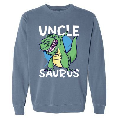 Uncle Saurus With Dinosaurs Gift Garment-Dyed Sweatshirt