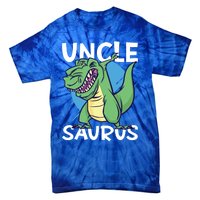 Uncle Saurus With Dinosaurs Gift Tie-Dye T-Shirt