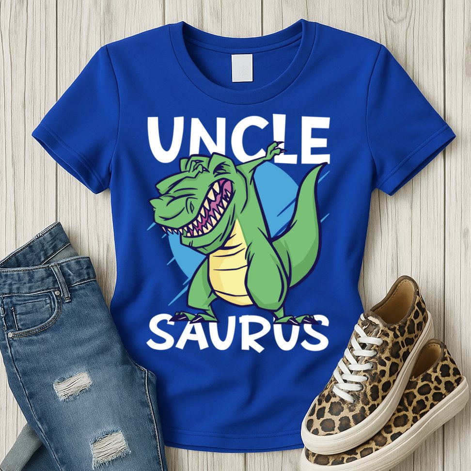 Uncle Saurus With Dinosaurs Gift Womens T-Shirt