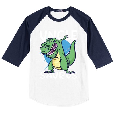 Uncle Saurus With Dinosaurs Gift Baseball Sleeve Shirt