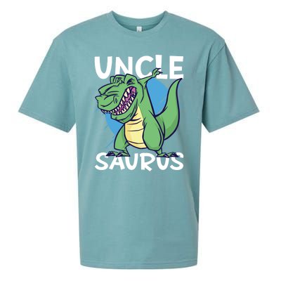 Uncle Saurus With Dinosaurs Gift Sueded Cloud Jersey T-Shirt