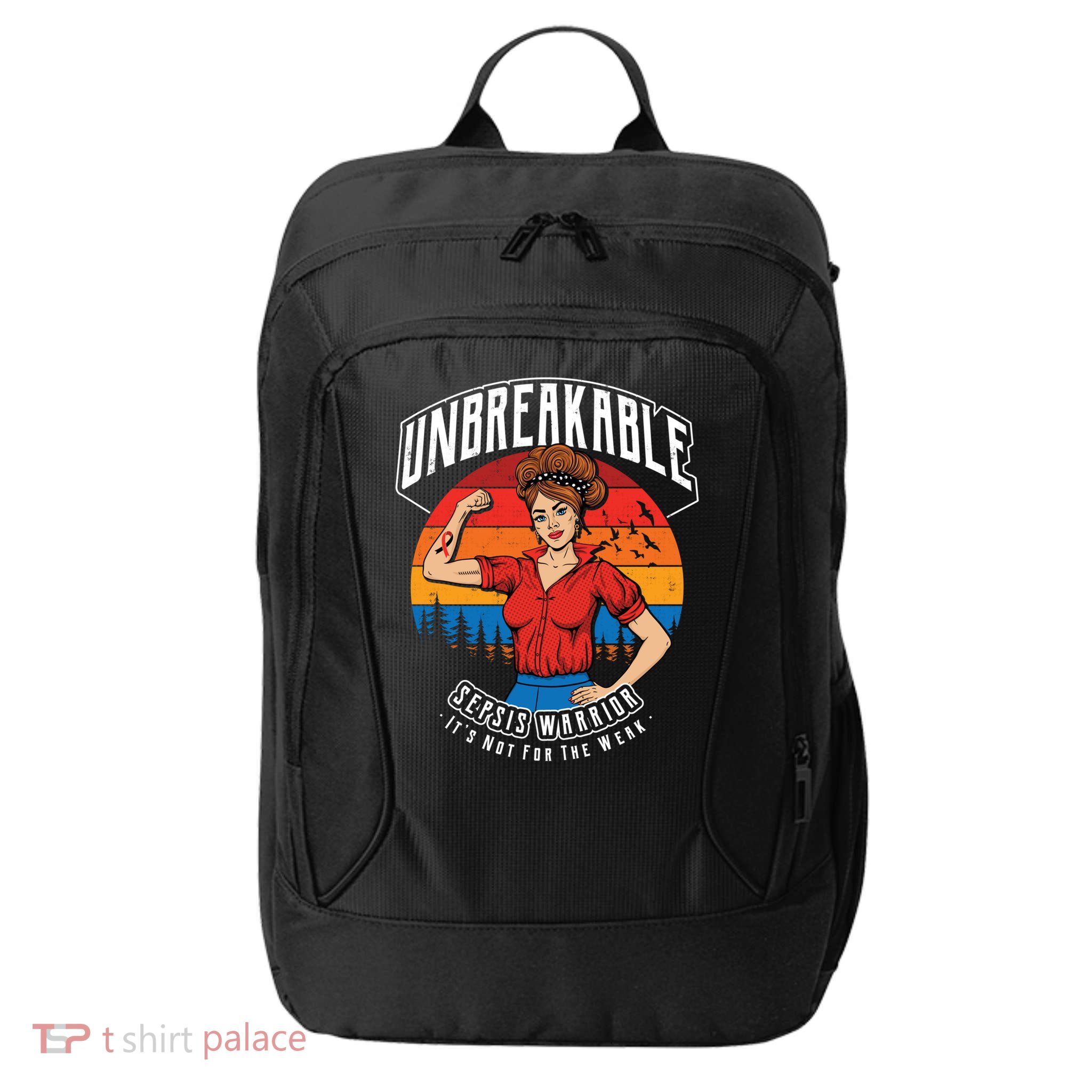 Unbreakable Sepsis Warrior Sunset Gift City Backpack