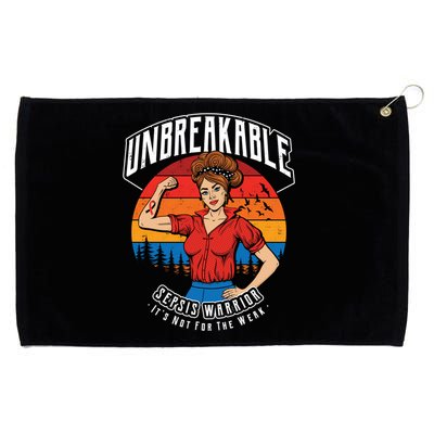 Unbreakable Sepsis Warrior Sunset Gift Grommeted Golf Towel