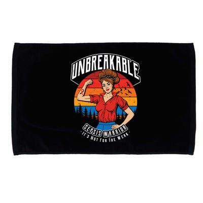 Unbreakable Sepsis Warrior Sunset Gift Microfiber Hand Towel