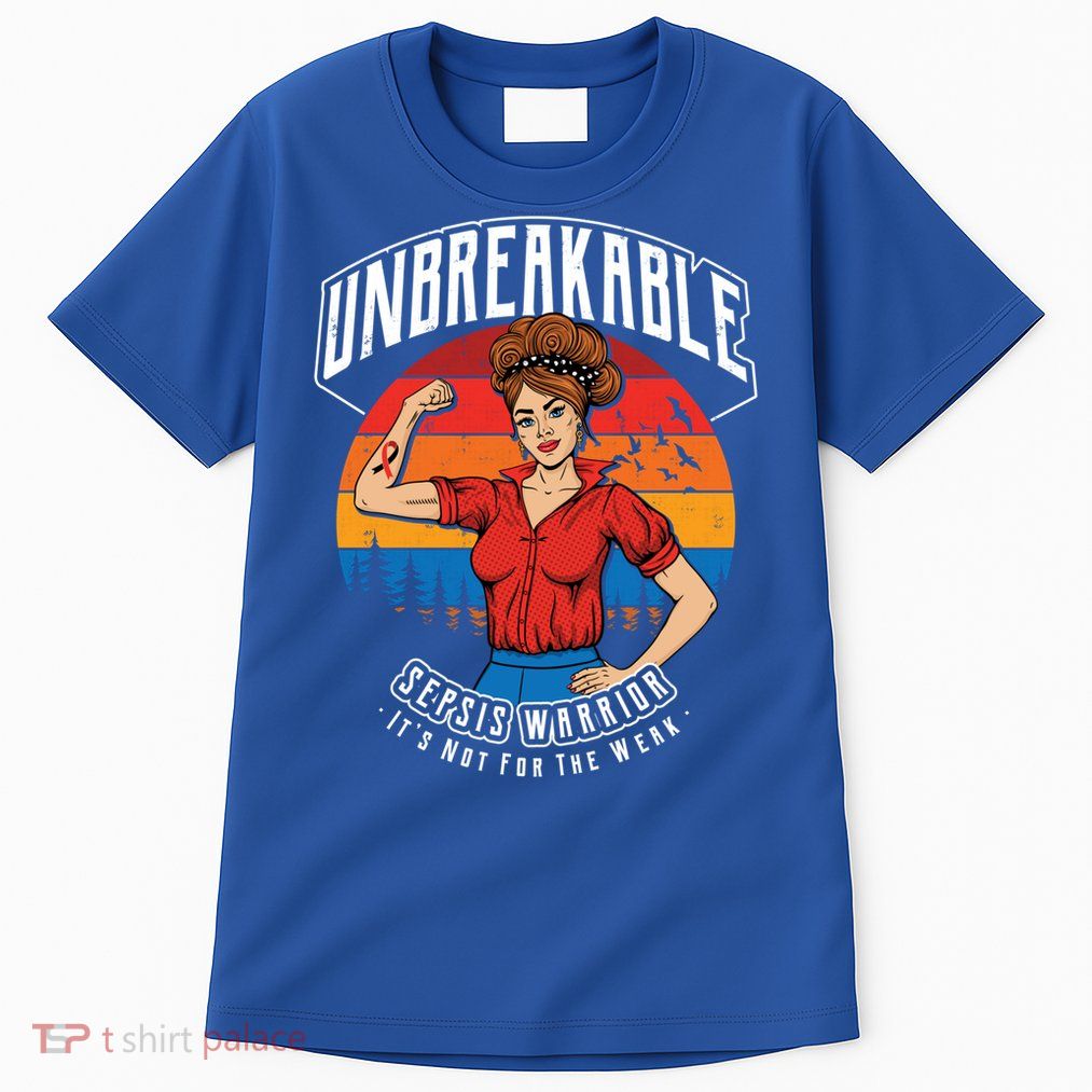 Unbreakable Sepsis Warrior Sunset Gift Tall T-Shirt
