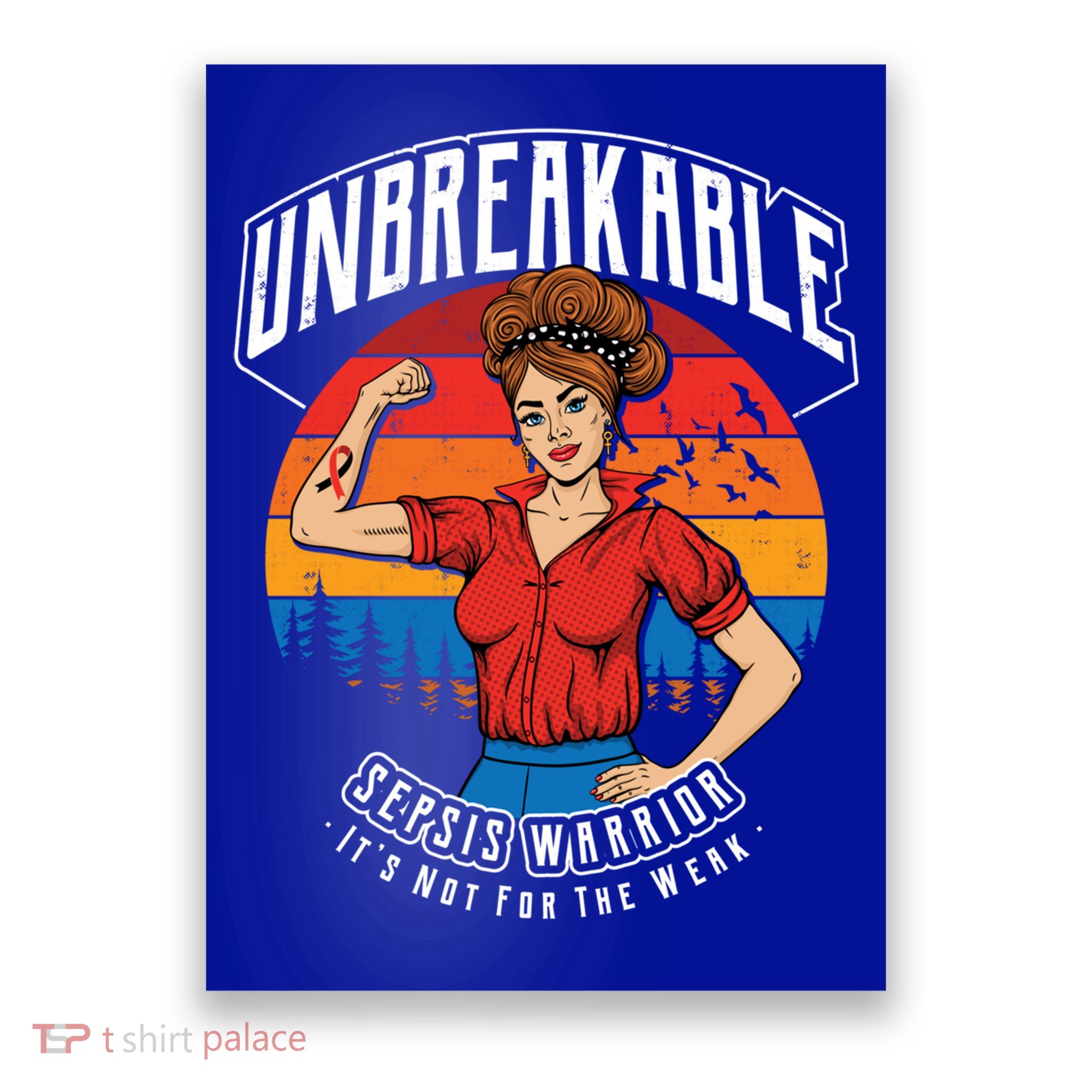 Unbreakable Sepsis Warrior Sunset Gift Poster