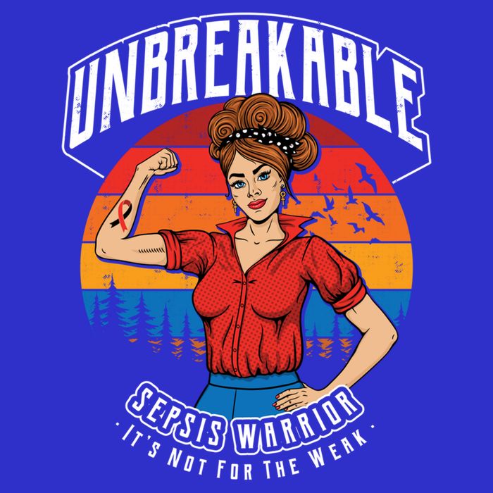 Unbreakable Sepsis Warrior Sunset Gift Poster
