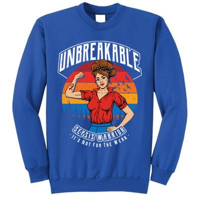 Unbreakable Sepsis Warrior Sunset Gift Tall Sweatshirt