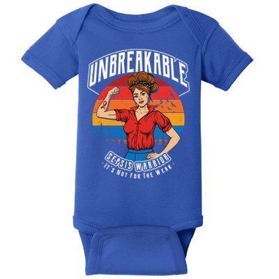 Unbreakable Sepsis Warrior Sunset Gift Baby Bodysuit