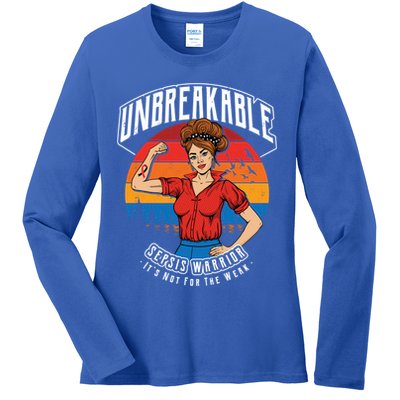 Unbreakable Sepsis Warrior Sunset Gift Ladies Long Sleeve Shirt