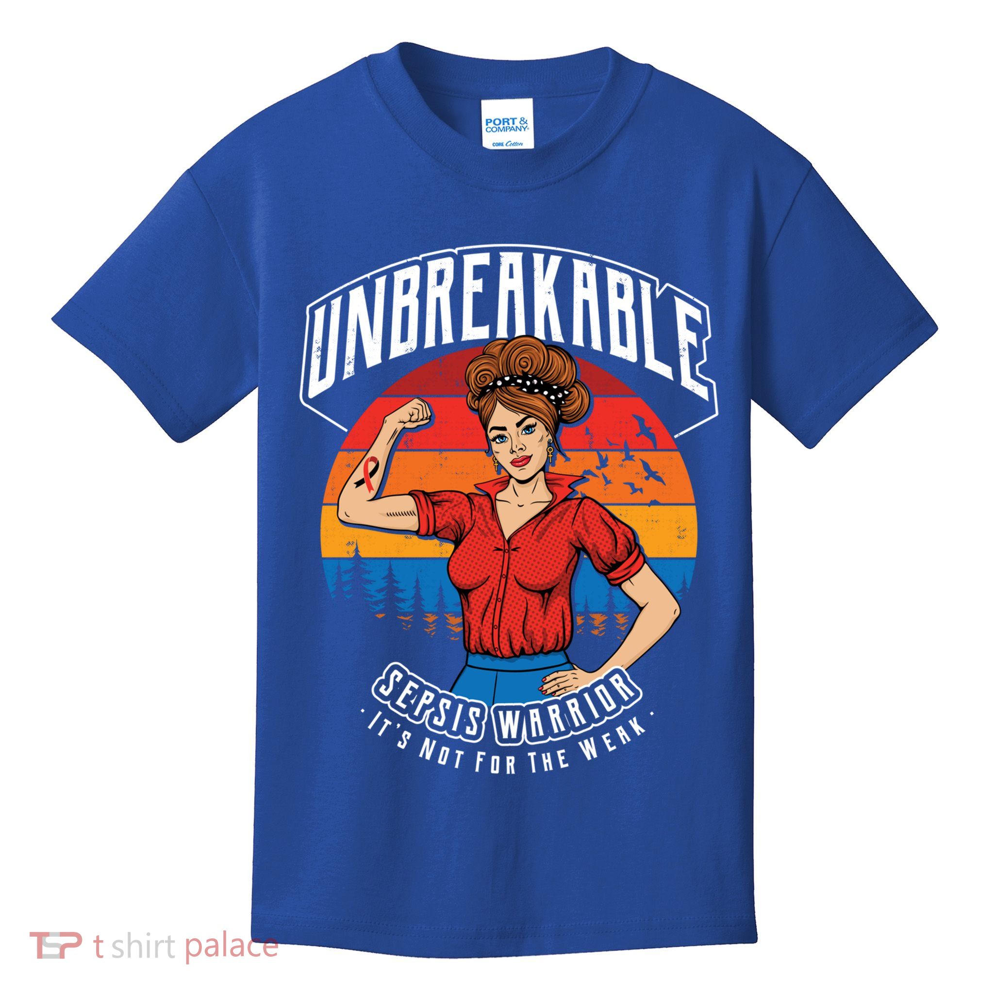 Unbreakable Sepsis Warrior Sunset Gift Kids T-Shirt