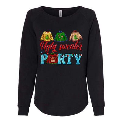 Ugly Sweater Winter Vibes Cozy Season Christmas Pajama Womens California Wash Sweatshirt