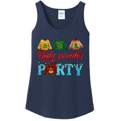 Ugly Sweater Winter Vibes Cozy Season Christmas Pajama Ladies Essential Tank