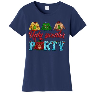 Ugly Sweater Winter Vibes Cozy Season Christmas Pajama Women's T-Shirt