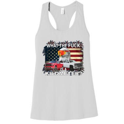 United States Wtf Is A Kilometer Eagle Women's Racerback Tank