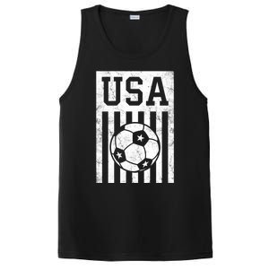 USA Soccer Women Men Kids American Flag Soccer Fan PosiCharge Competitor Tank