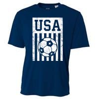 USA Soccer Women Men Kids American Flag Soccer Fan Cooling Performance Crew T-Shirt