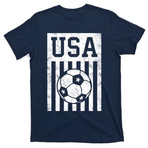 USA Soccer Women Men Kids American Flag Soccer Fan T-Shirt