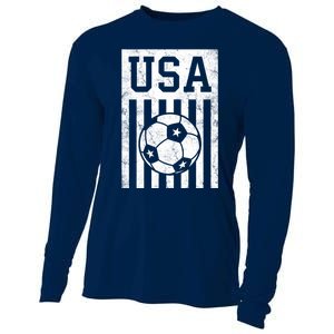 USA Soccer Women Men Kids American Flag Soccer Fan Cooling Performance Long Sleeve Crew