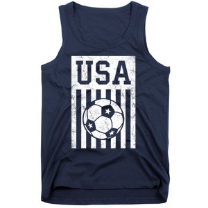 USA Soccer Women Men Kids American Flag Soccer Fan Tank Top