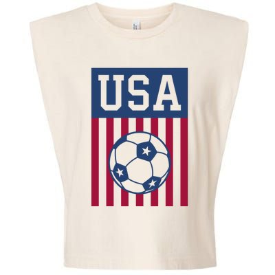 USA Soccer Women Men Kids American Soccer Fan Garment-Dyed Women's Muscle Tee