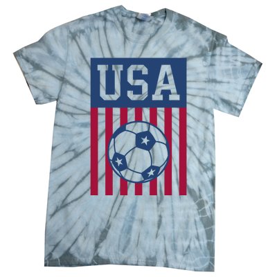 USA Soccer Women Men Kids American Soccer Fan Tie-Dye T-Shirt