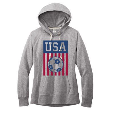 USA Soccer Women Men Kids American Soccer Fan Women's Fleece Hoodie