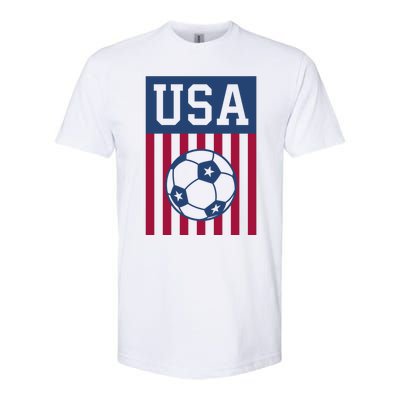 USA Soccer Women Men Kids American Soccer Fan Softstyle® CVC T-Shirt