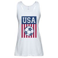 USA Soccer Women Men Kids American Soccer Fan Ladies Essential Flowy Tank