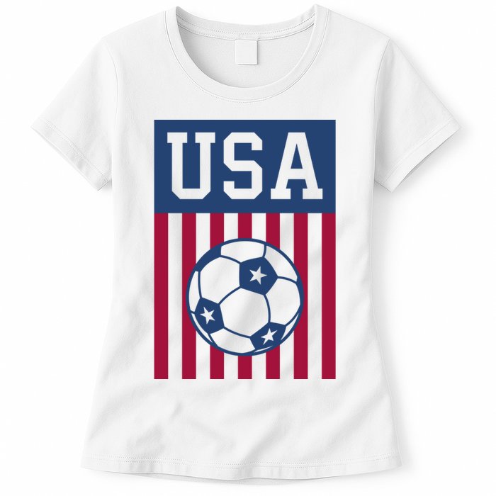 USA Soccer Women Men Kids American Soccer Fan Women's T-Shirt