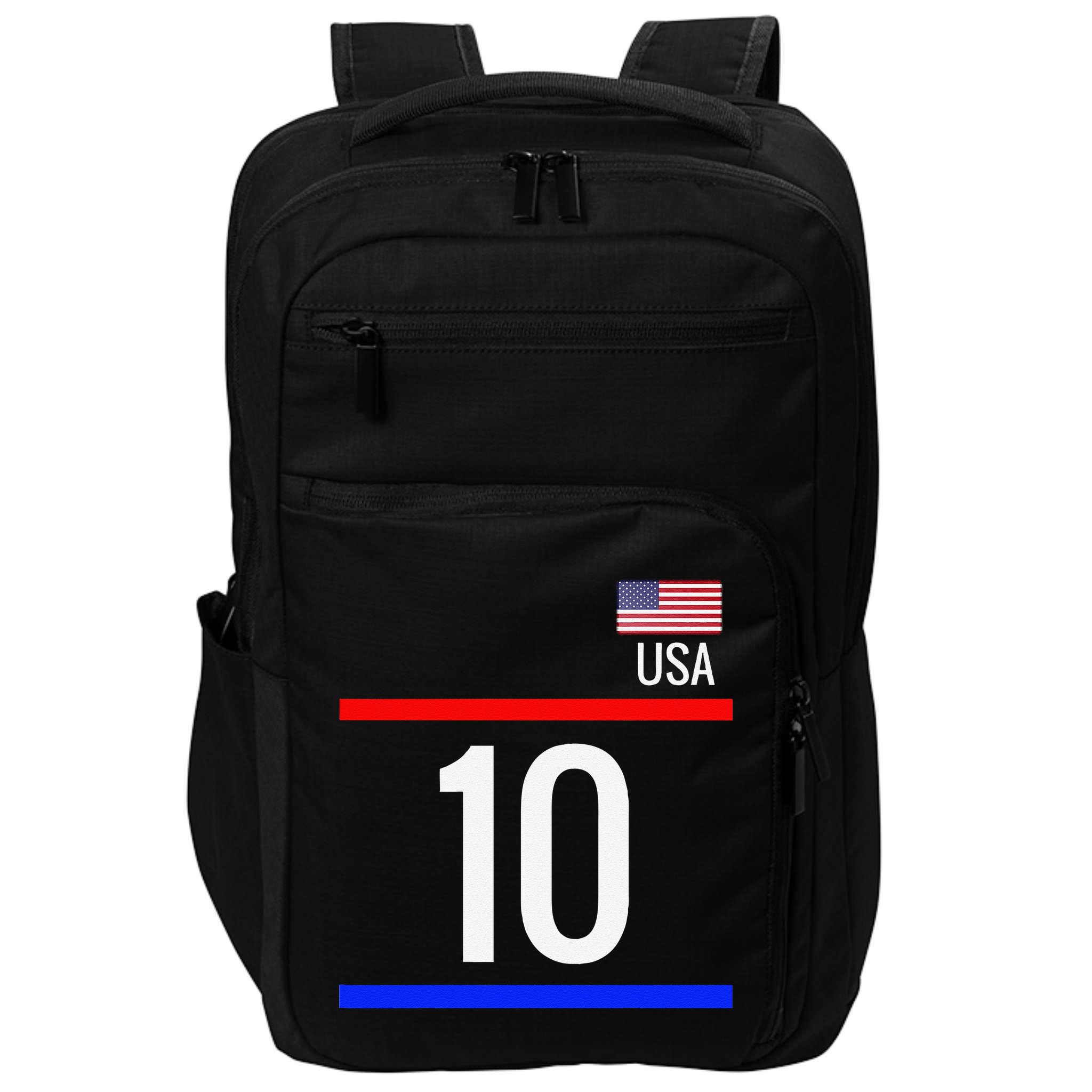 Usa Soccer With Number 10 Sports Impact Tech Backpack