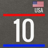 Usa Soccer With Number 10 Sports Cotton Canvas Backpack