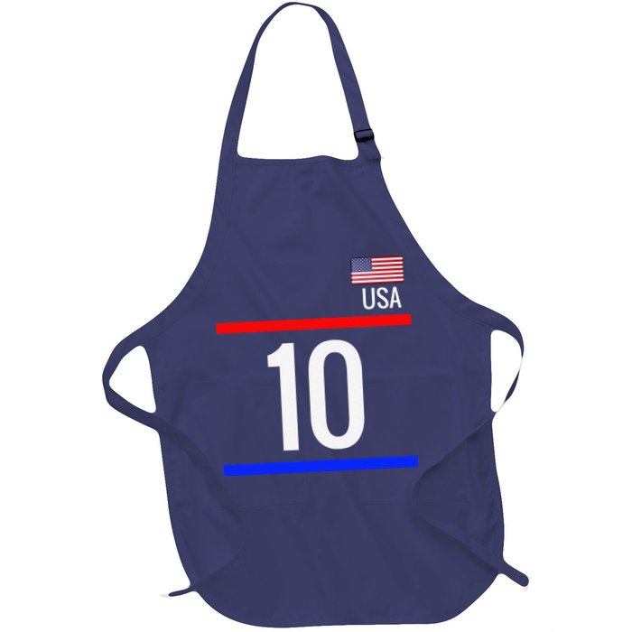 Usa Soccer With Number 10 Sports Apron