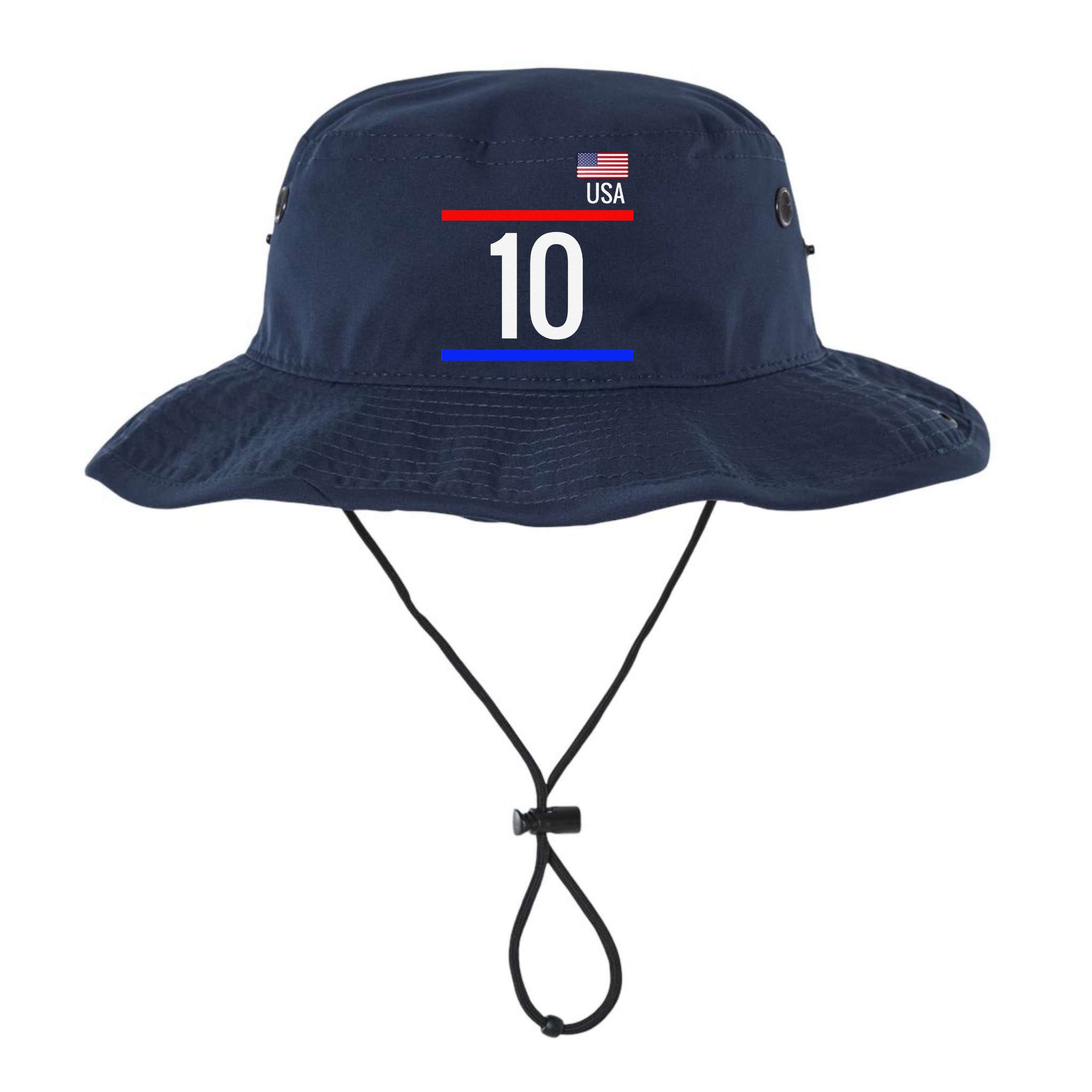 Usa Soccer With Number 10 Sports Bucket Hat