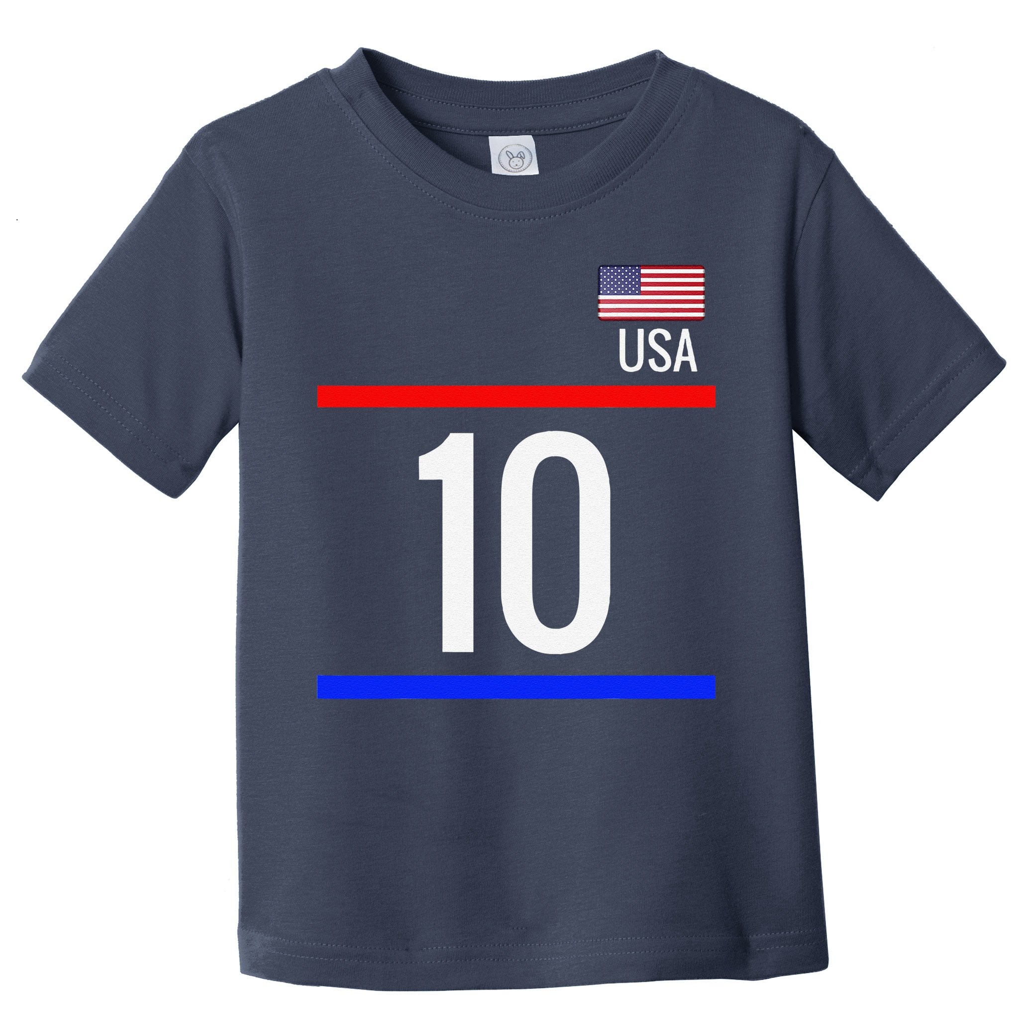 Usa Soccer With Number 10 Sports Toddler T-Shirt