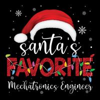 Ugly Sweater Xmas SantaS Favorite Mechatronics Engineer Cool Gift Sustainable Bucket Hat